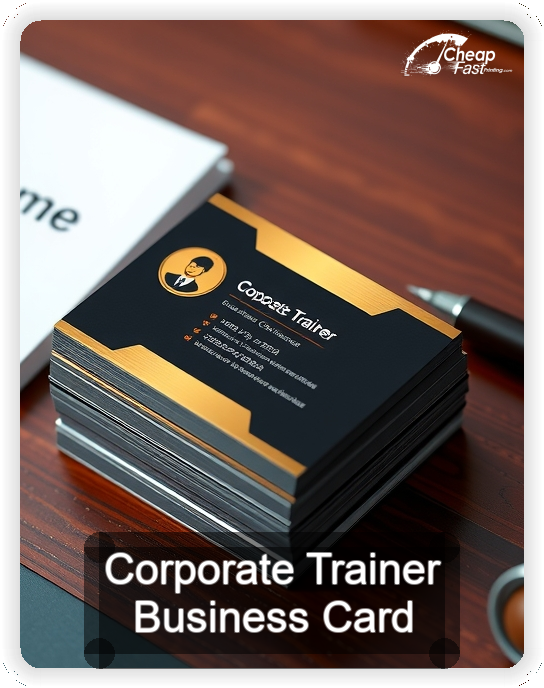 Corporate Trainer business card design sample