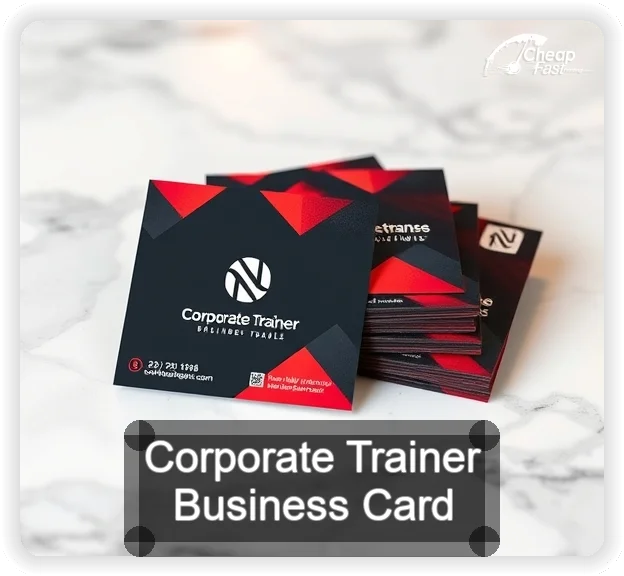Corporate Trainer business card design sample