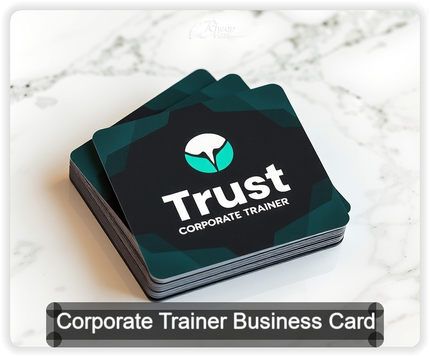 Corporate Trainer business card design sample