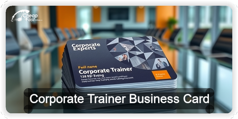 Corporate Trainer business card design sample