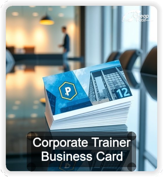 Corporate Trainer business card design sample