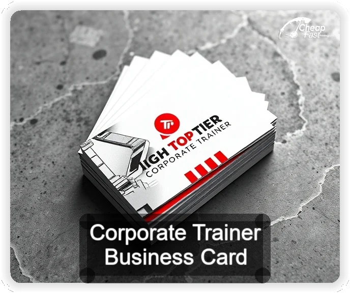 Corporate Trainer business card design sample