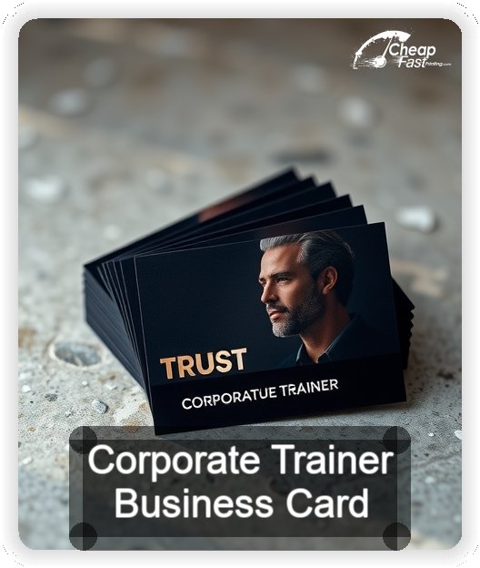 Corporate Trainer business card design sample