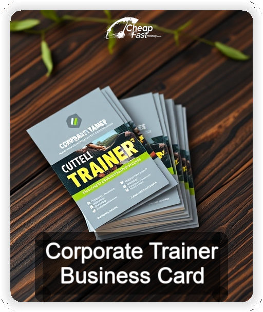 Corporate Trainer business card design sample