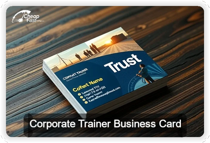 Corporate Trainer business card design sample