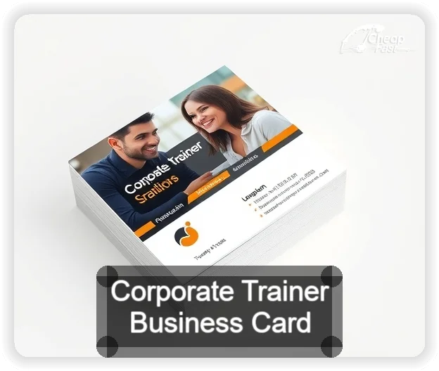 Corporate Trainer business card design sample