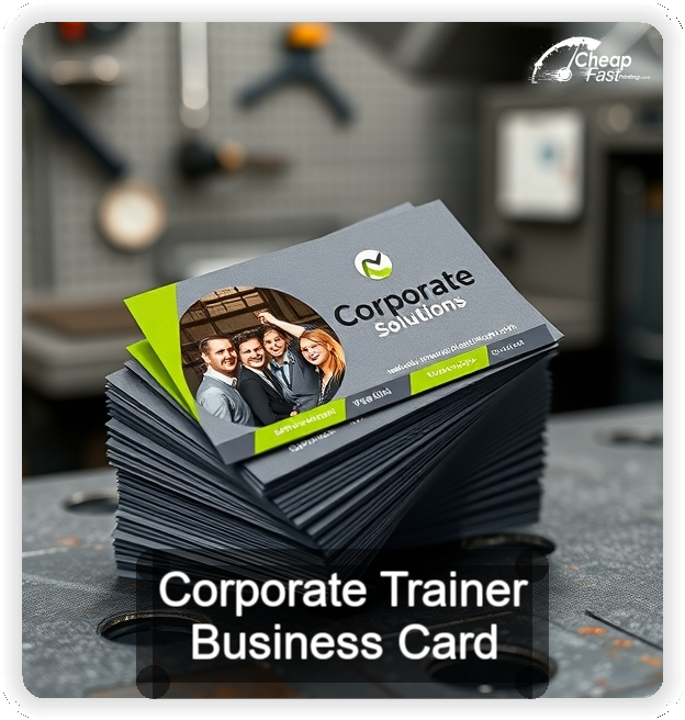 Corporate Trainer business card design sample