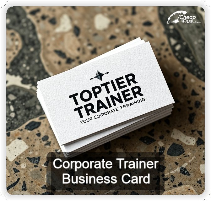 Corporate Trainer business card design sample