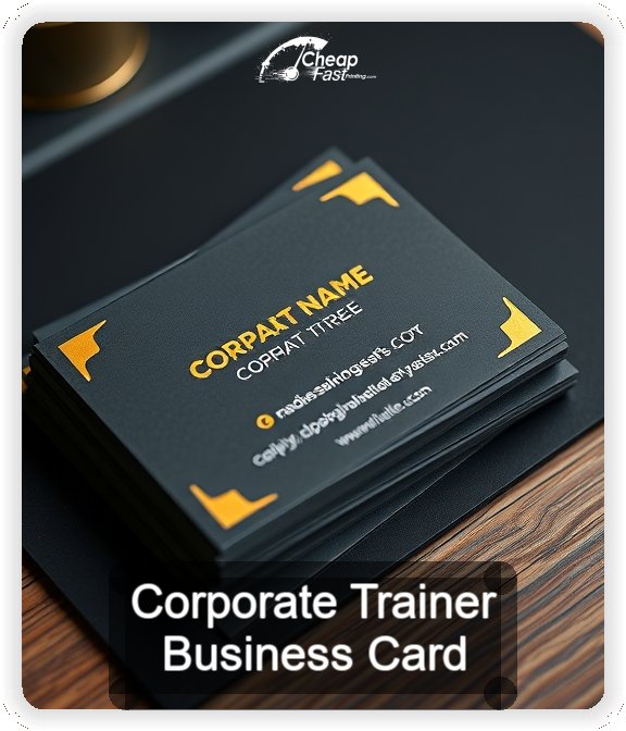 Corporate Trainer business card design sample