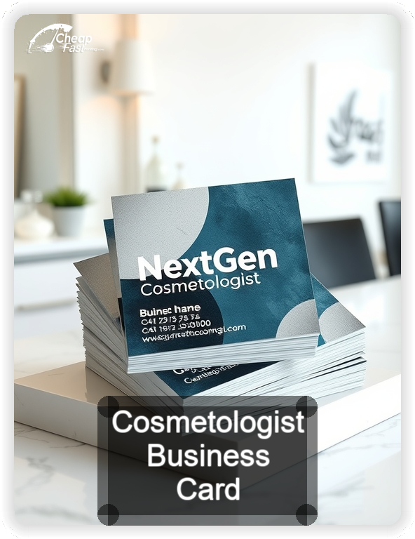 Cosmetologist business card design sample