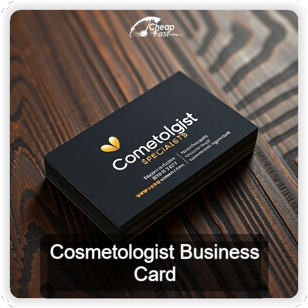 Cosmetologist business card design sample