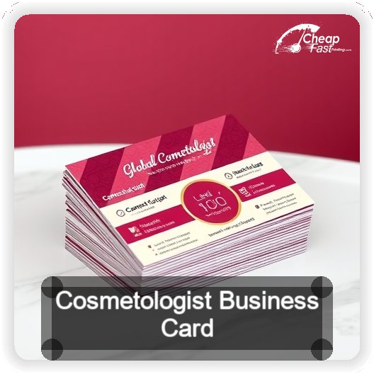 Cosmetologist business card design sample