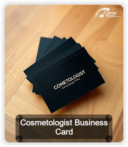 Cosmetologist business card design sample