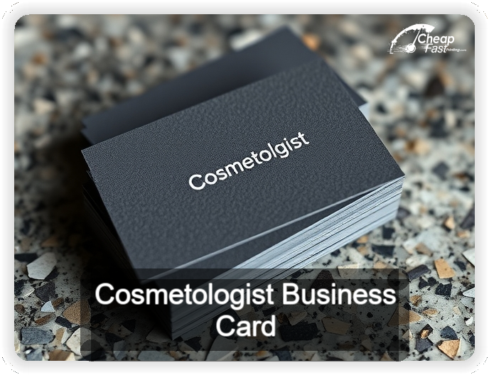 Cosmetologist business card design sample