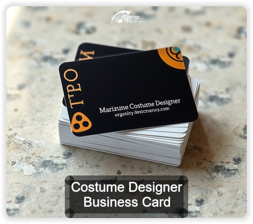 Costume Designer business card design sample
