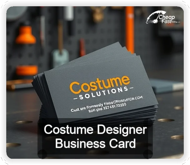 Costume Designer business card design sample