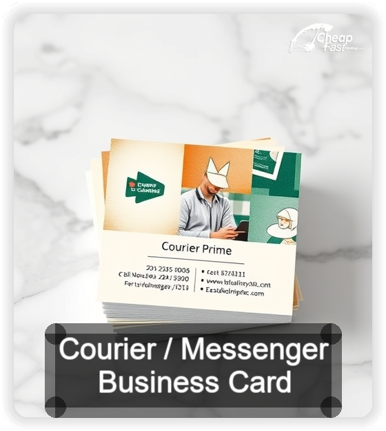Courier Messenger business card design sample