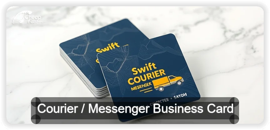 Courier Messenger business card design sample