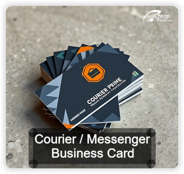 Courier Messenger business card design sample