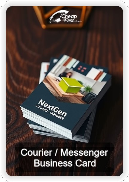 Courier Messenger business card design sample