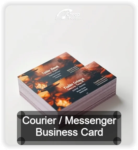 Courier Messenger business card design sample