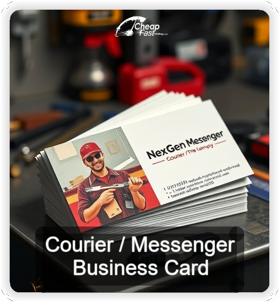 Courier Messenger business card design sample