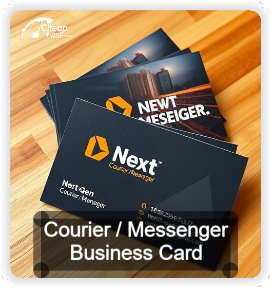 Courier Messenger business card design sample