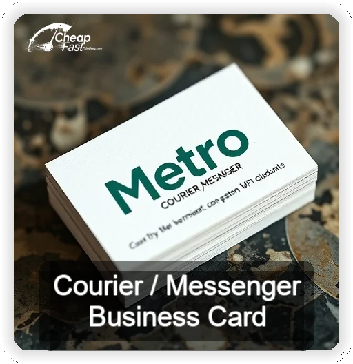 Courier Messenger business card design sample