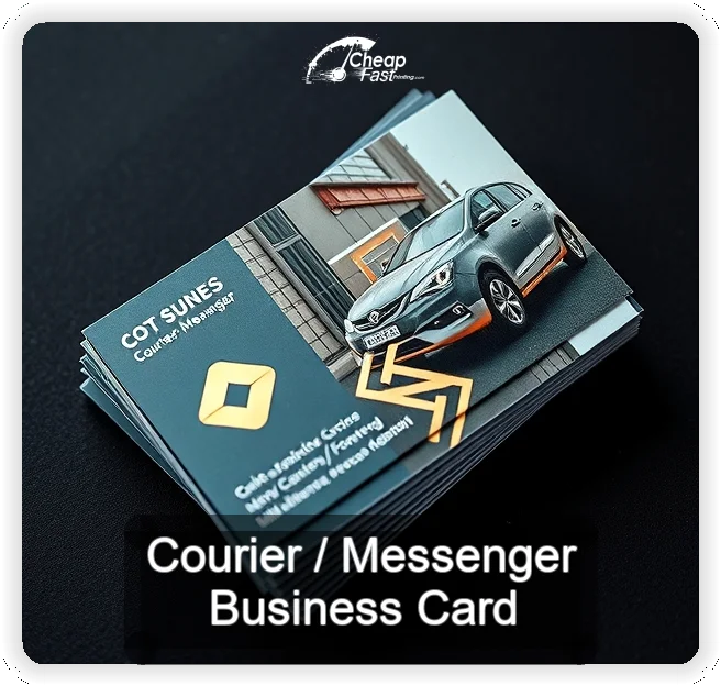 Courier Messenger business card design sample