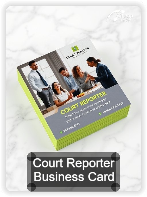 Court Reporter business card design sample