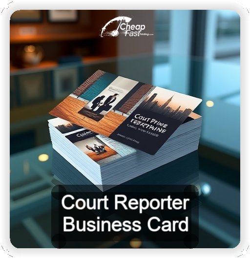 Court Reporter business card design sample