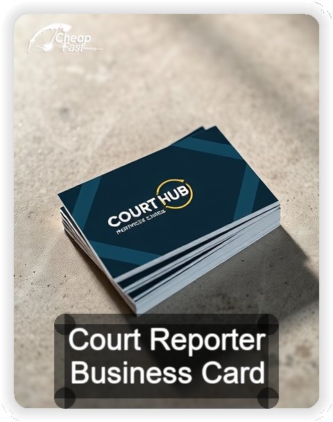 Court Reporter business card design sample