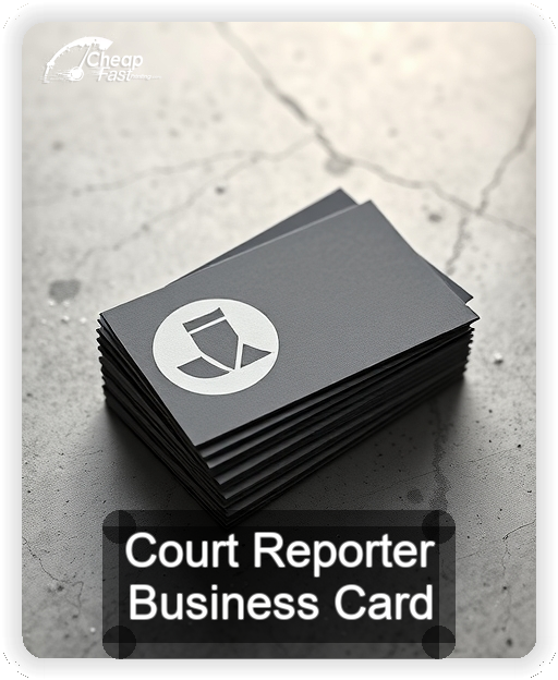 Court Reporter business card design sample