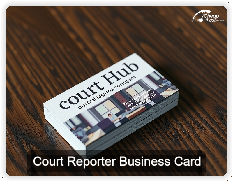 Court Reporter business card design sample