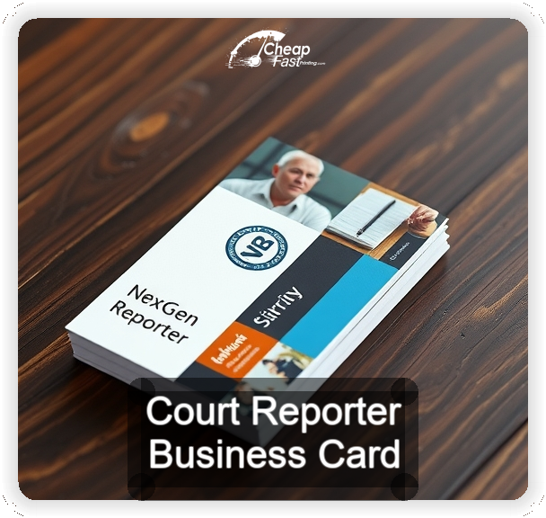 Court Reporter business card design sample