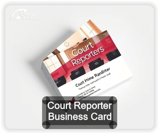 Court Reporter business card design sample