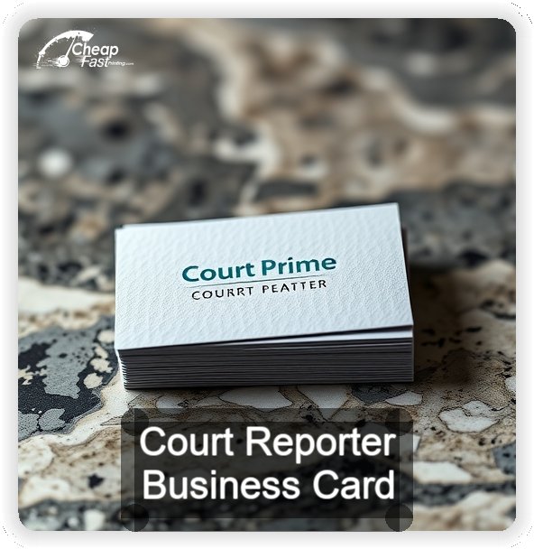 Court Reporter business card design sample