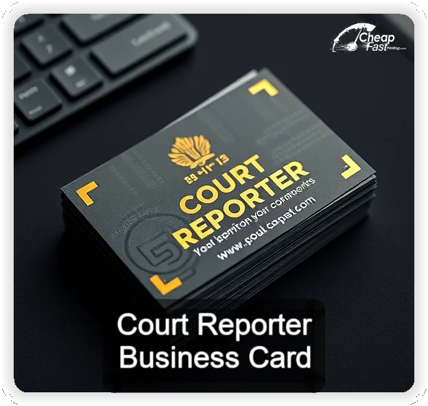Court Reporter business card design sample