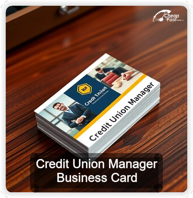 Credit Union Manager business card design sample