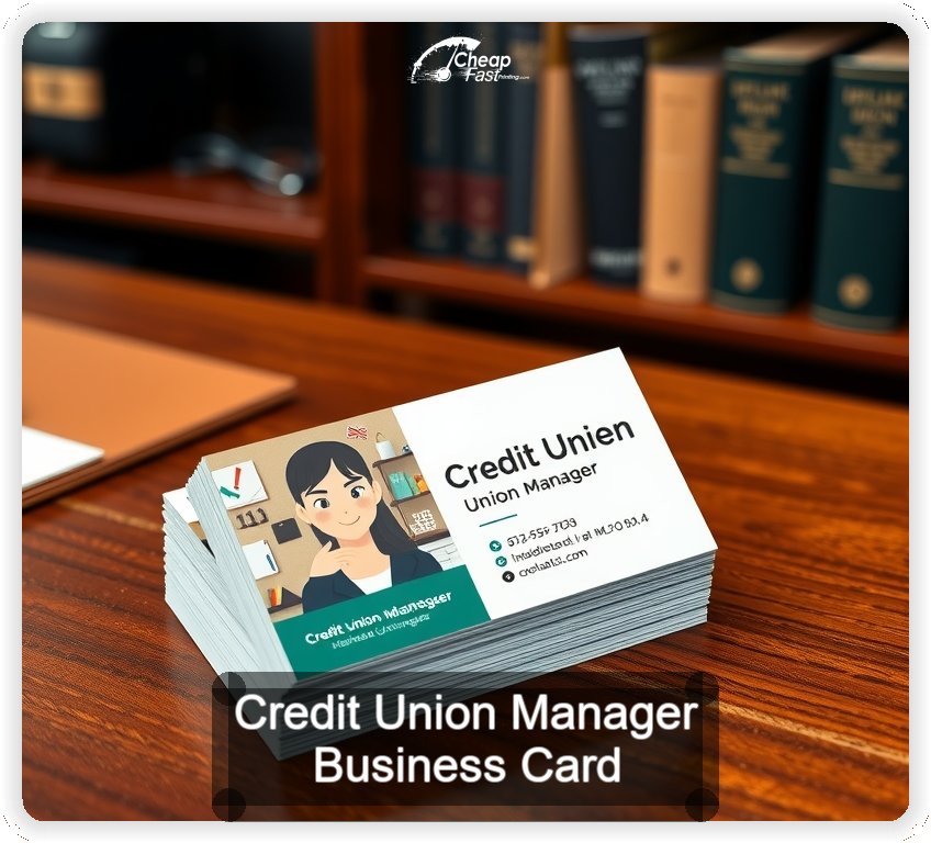 Credit Union Manager business card design sample