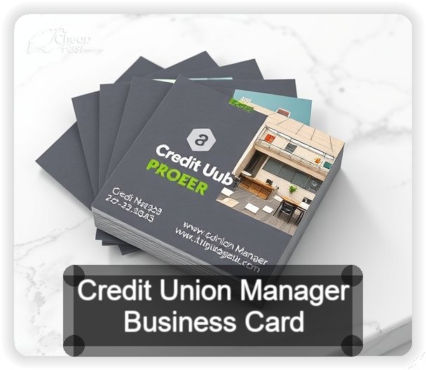 Credit Union Manager business card design sample