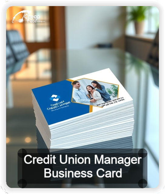 Credit Union Manager business card design sample
