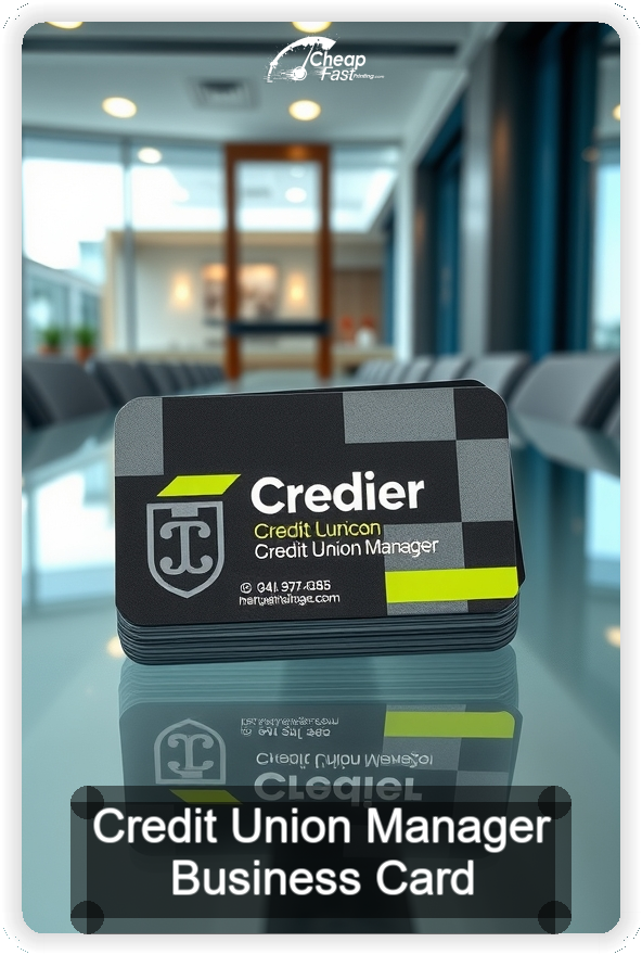Credit Union Manager business card design sample