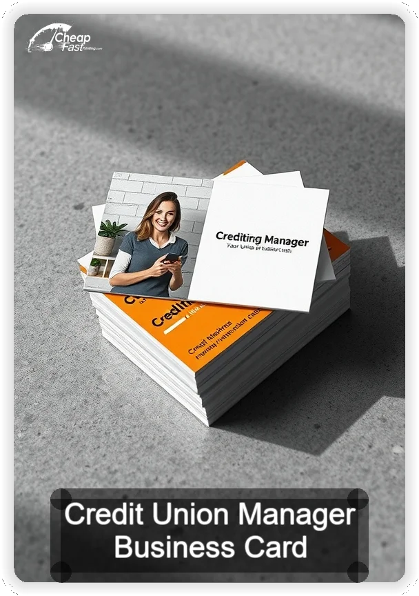 Credit Union Manager business card design sample
