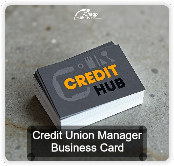 Credit Union Manager business card design sample
