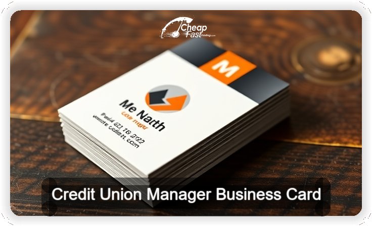 Credit Union Manager business card design sample