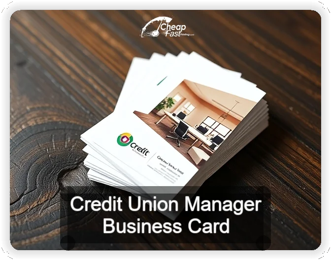 Credit Union Manager business card design sample