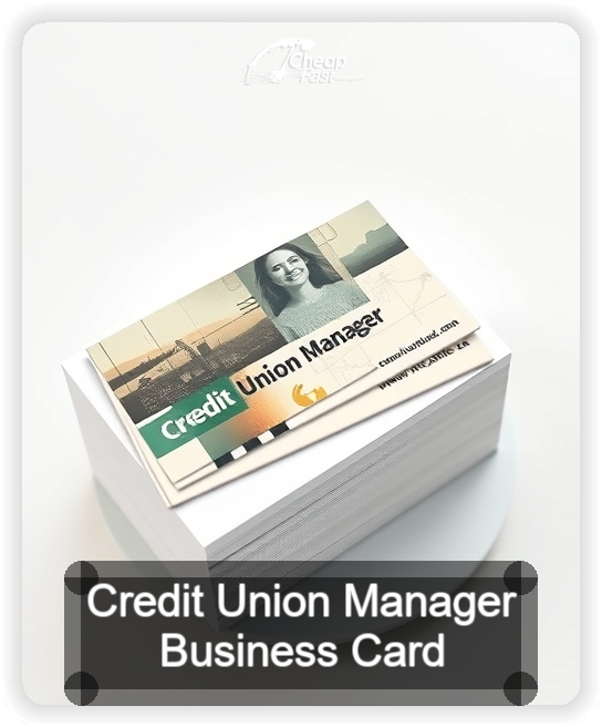 Credit Union Manager business card design sample