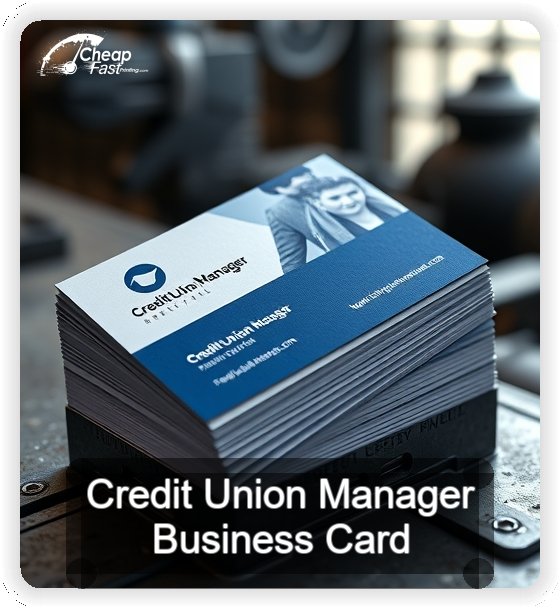 Credit Union Manager business card design sample
