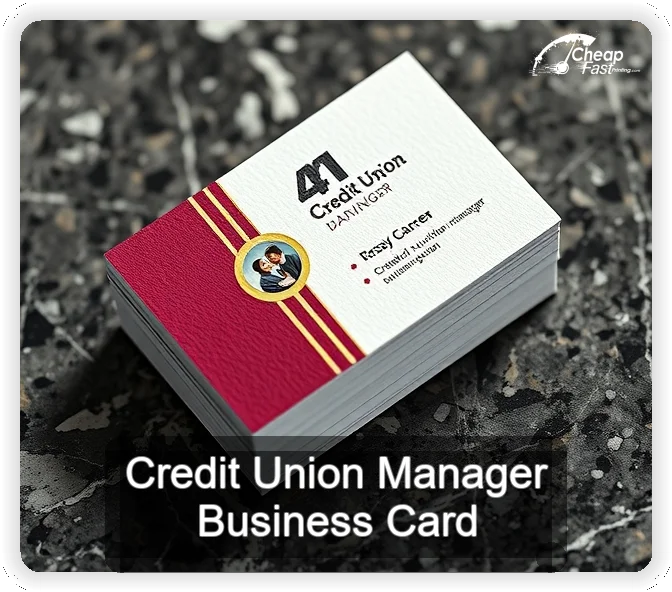 Credit Union Manager business card design sample